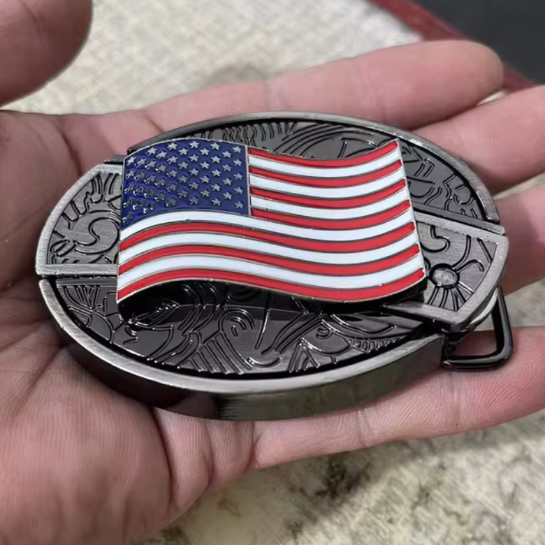 BUCKLEBLADE® USA Flag Belt Buckle